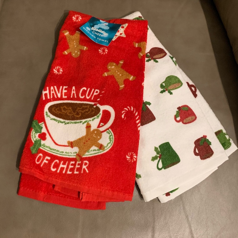 NWT Holiday Kitchen Towels, Set of 2